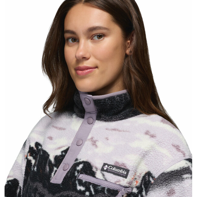 COLUMBIA Helvetia™ II Printed Cropped Half Snap - Shale Purple Si