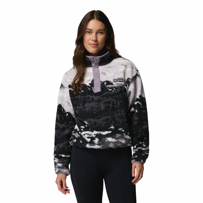 COLUMBIA Helvetia™ II Printed Cropped Half Snap - Shale Purple Si