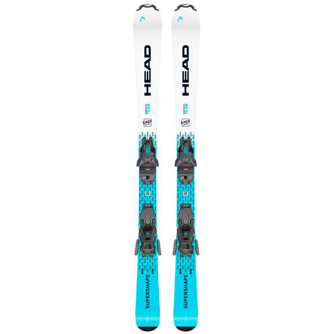 HEAD Supershape Team Easy Rental (127-147) + 7.5G Jr. - White/Blue