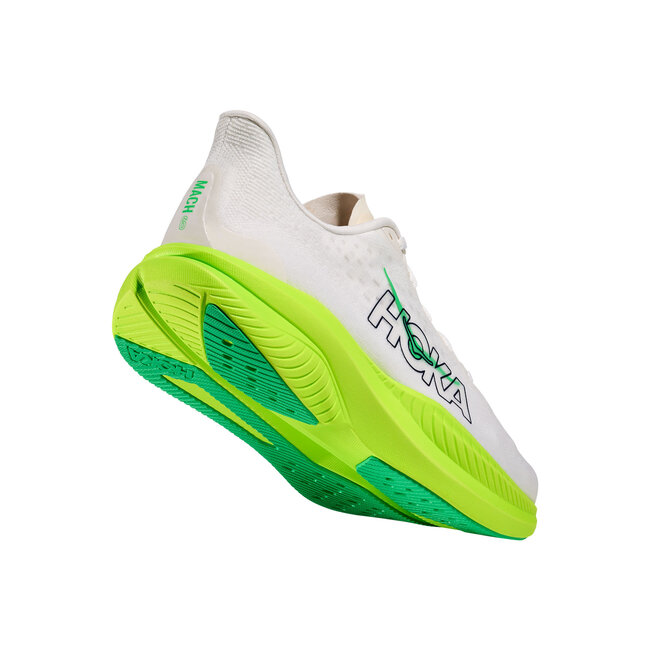 HOKA Mach 6 - White /Neon Lime