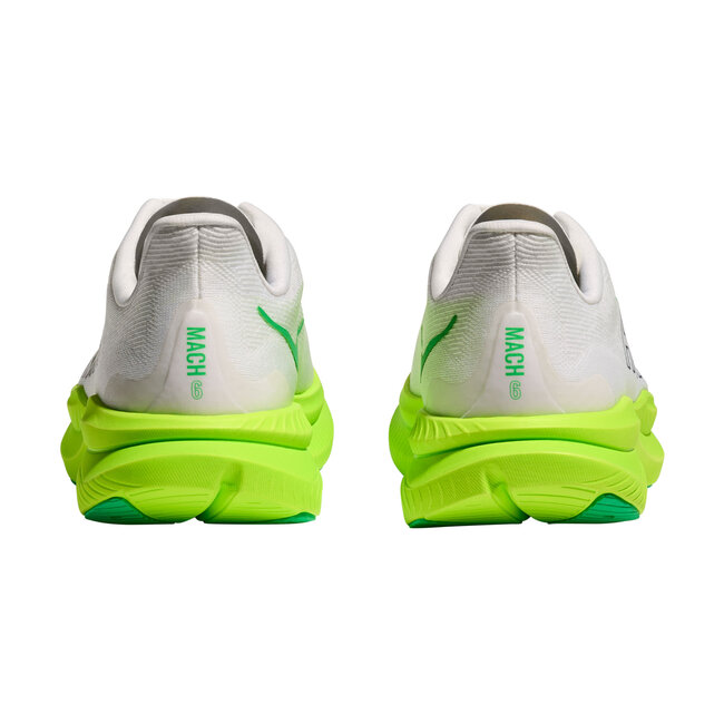 HOKA Mach 6 - White /Neon Lime