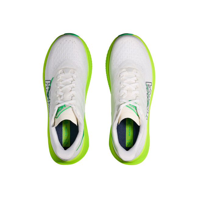 HOKA Mach 6 - White /Neon Lime