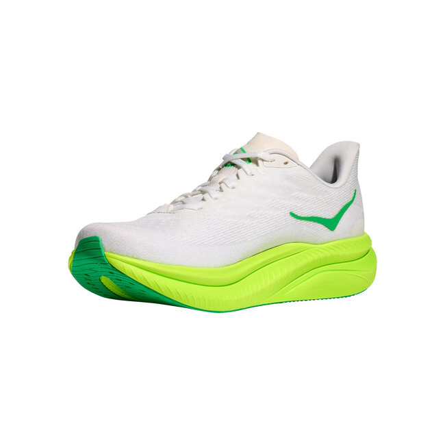 HOKA Mach 6 - White /Neon Lime