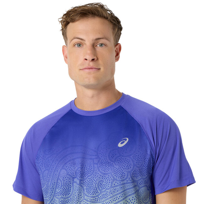 ASICS Road Fade SS Top - Cobalt/Green