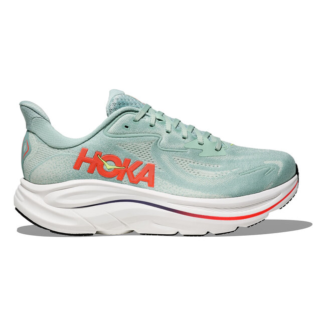 HOKA Clifton 10 - Sage/Neon Flame