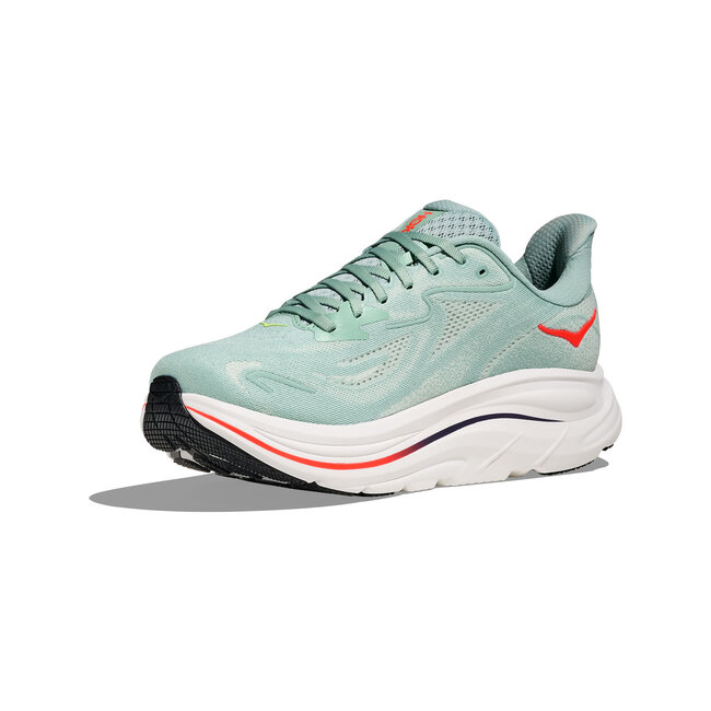 HOKA Clifton 10 - Sage/Neon Flame
