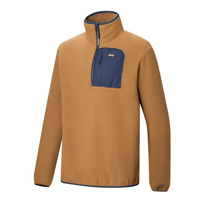 REGATTA Frankie Half Zip - Rich Tan/Navy