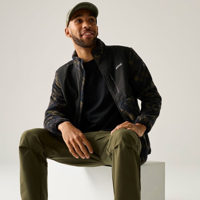 REGATTA Morran W/R Fleece - Textured Print/Black