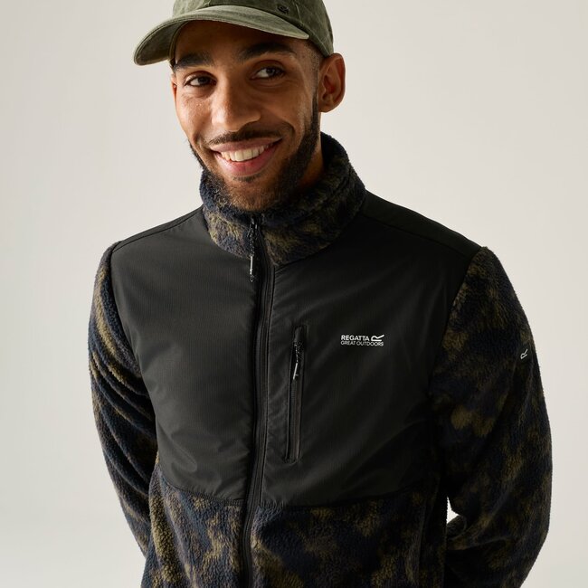 REGATTA Morran W/R Fleece - Textured Print/Black