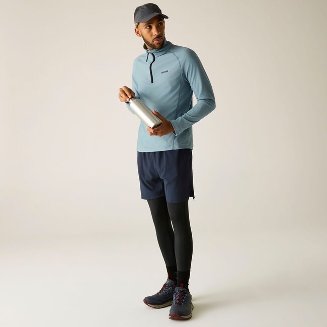 REGATTA Men's Montes Lightweight Half Zip Fleece - Dusky Blue