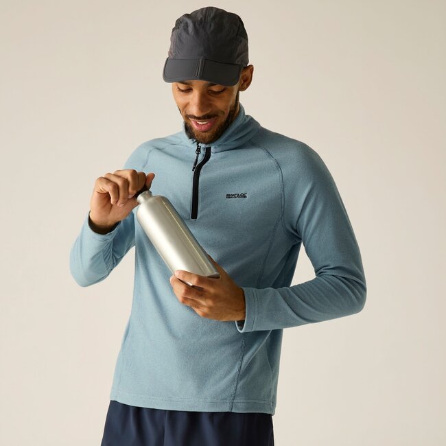REGATTA Men's Montes Lightweight Half Zip Fleece - Dusky Blue
