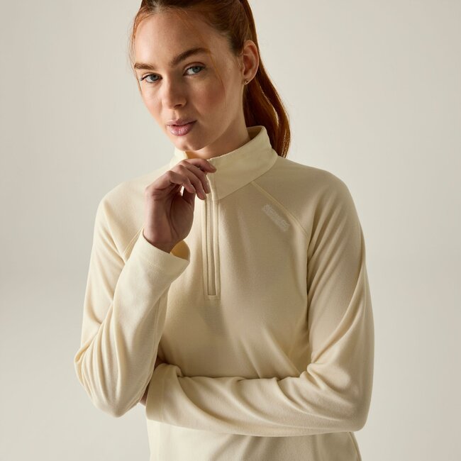 REGATTA Women's Montes Lightweight Half-Zip Fleece - LtVanill/Wht