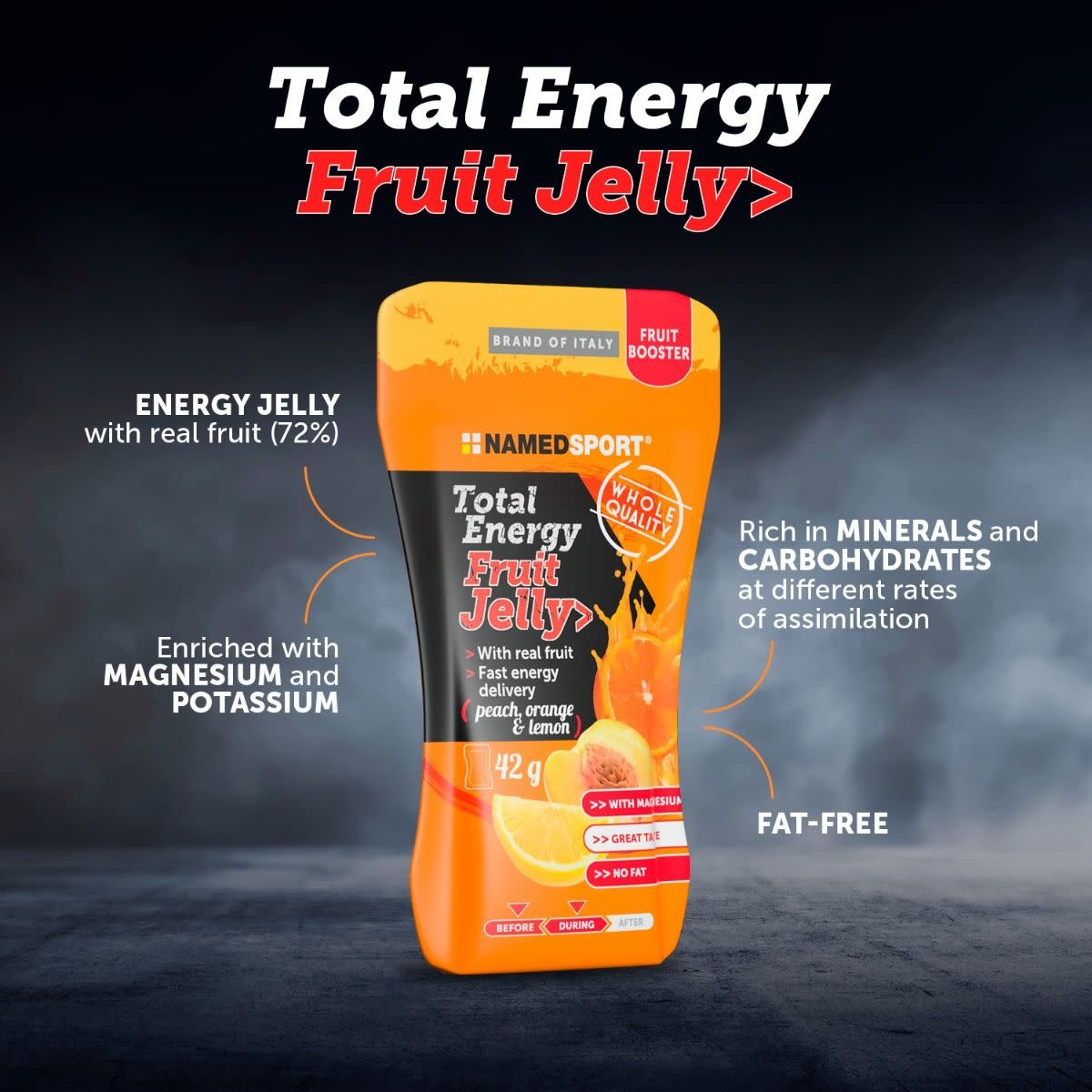 NAMEDSPORT NAMEDSPORT Fruit Jelly Peach, Orange & Lemon 42g