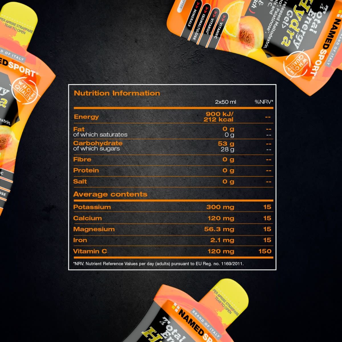 NAMEDSPORT NAMEDSPORT Total Energy Hydra Gel Lemon & Peach 50ml
