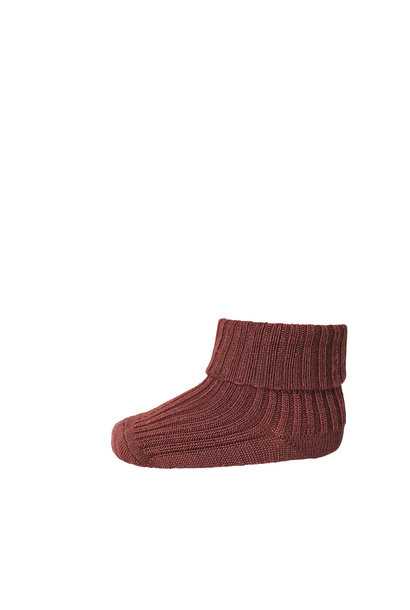 OUTLET MP Denmark wol rib sokjes | 4195 dark brick