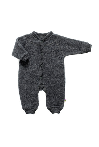 jumpsuit wol fleece - antraciet