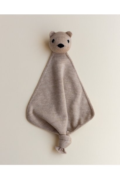 merino wollen knuffeldoekje teddy tokki - sand