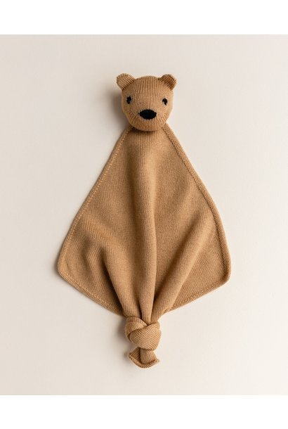 merino wollen knuffeldoekje teddy tokki - ochre