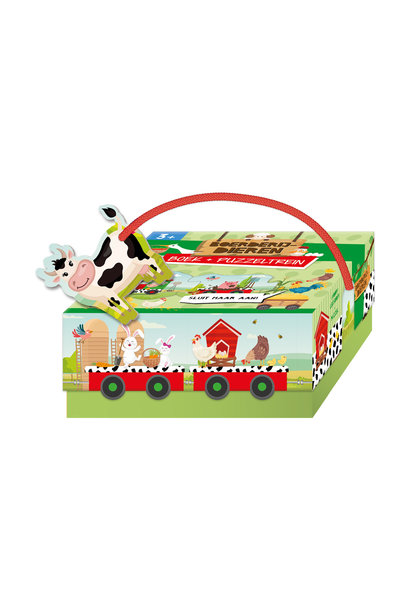 Boek + puzzeltrein | boerderijdieren