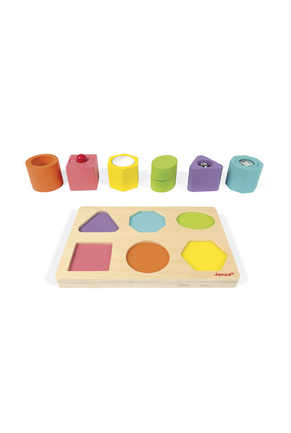 houten vorm + geluiden puzzel