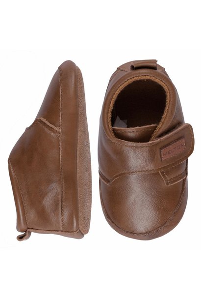 Melton leren babyschoenen 476 cognac