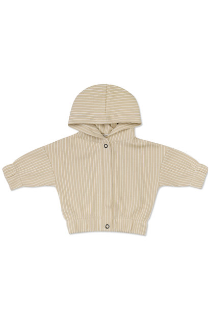 Phil & Phae hooded jacket baby stripes hay