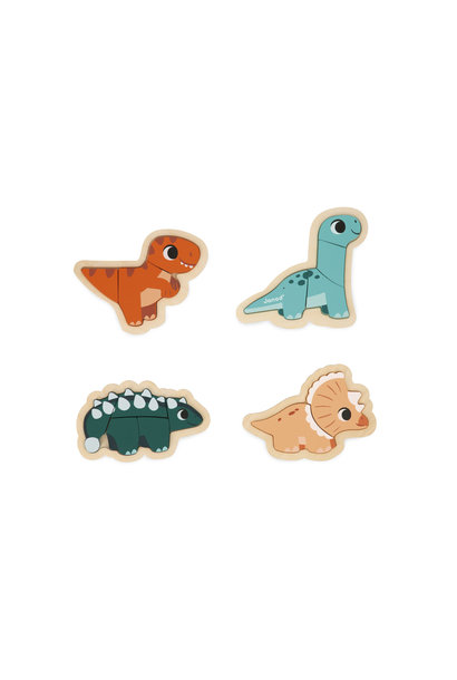 progressieve puzzelset 2-3-4-5 stukjes - dino