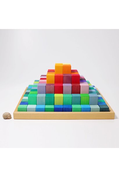 blokken piramide groot 100 delig