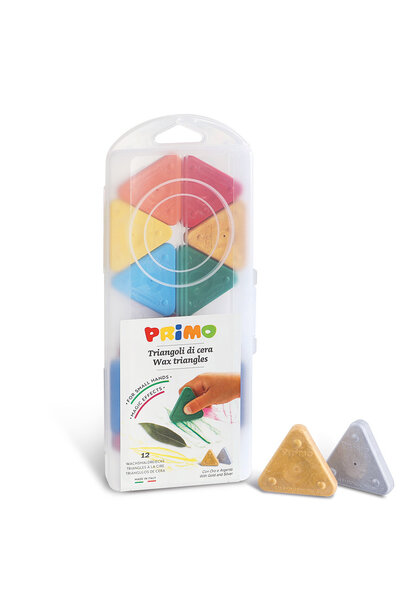 Primo driehoek waskrijtjes 12 st