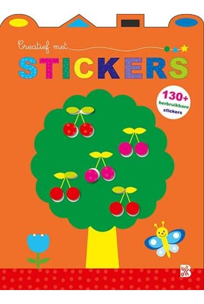 Doeboek creatief met herbruikbare stickers kersenboom