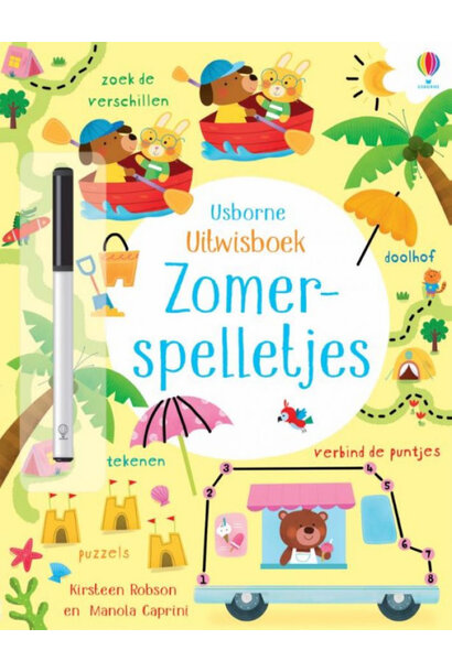 Spelletjes doeboek uitwisbaar |  zomer spelletjes