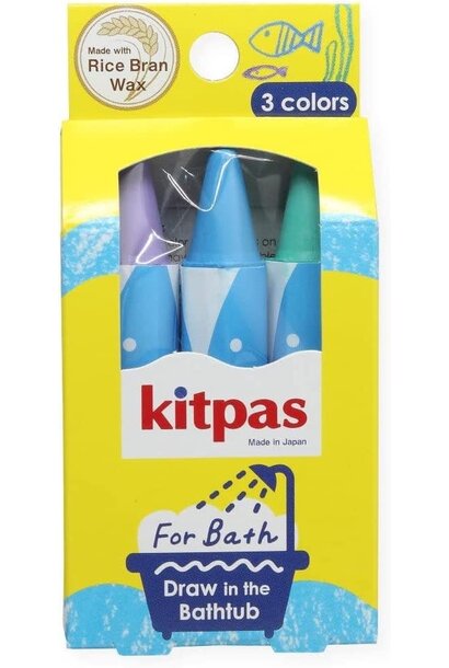 Kitpas uitwisbaar badkrijt groen, blauw, paars