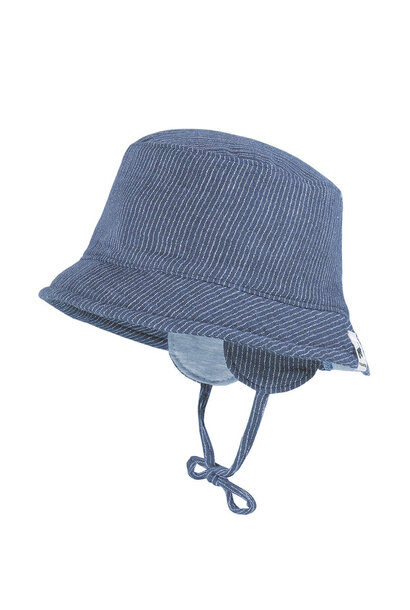 Maximo zonnehoedje baby bucket hat blauw gestreept