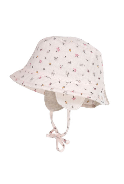 Maximo zonnehoedje baby bucket hat roze bloemen