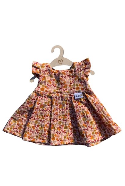 Hollie poppenkleding 34cm jurk spring happy flower  terra