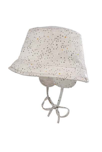 Maximo zonnehoedje baby bucket hat grijs stippen
