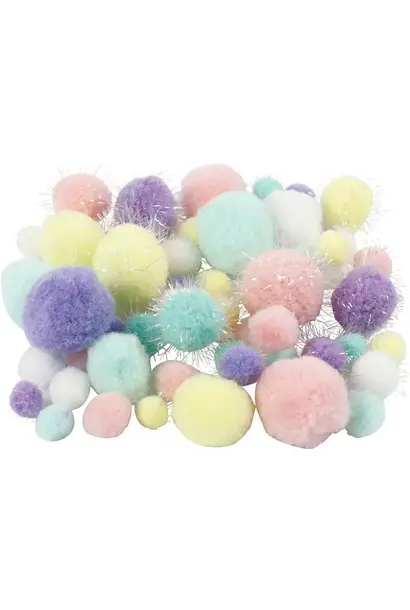 Pompoms pastel 50gr.