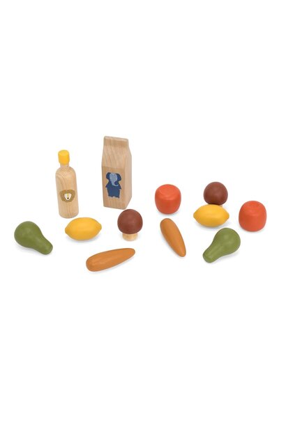 houten boodschappen set