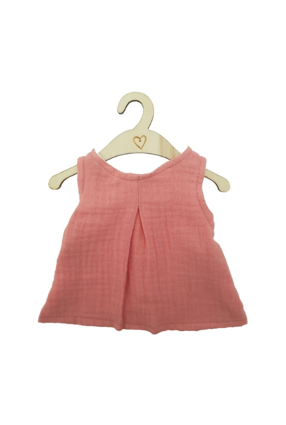 Hollie poppenkleding 34cm jurk mouwloos oud roze