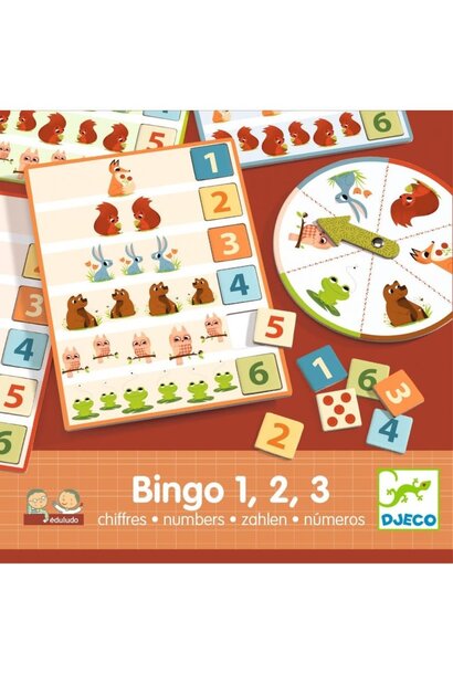 Djeco combinatie- en verzamel spel bingo 1-2-3