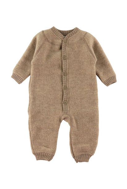 Joha jumpsuit wol fleece - beige