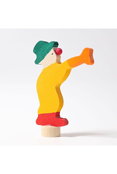OUTLET Grimm's decoratieve steker  (03830) clown met trompet