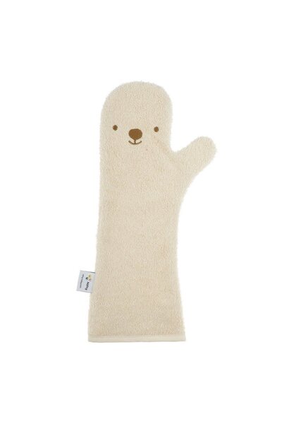 shower glove sand