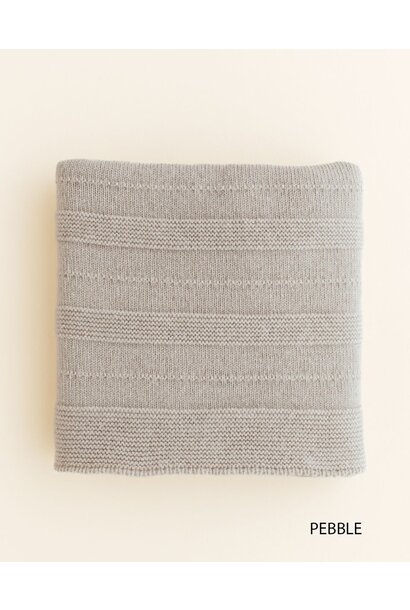 Hvid deken merino lamswol holly pebble