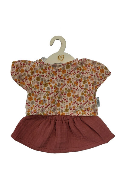 Hollie poppenkleding 34cm rok en -shirt plum happy flower