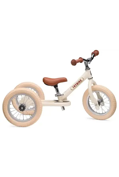 COMING SOON! Trybike steel 2-in-1 loopfiets vintage cream