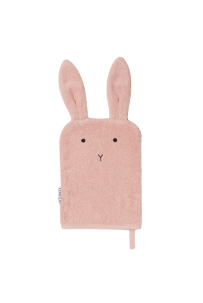 OUTLET Liewood washandje roze konijn