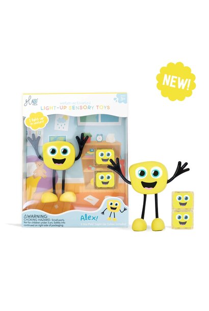 lichtgevend speelfiguur alex geel