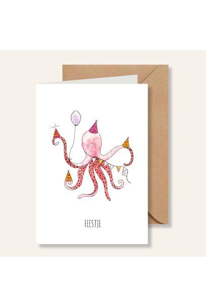 Juulz wenskaart | inktvis feest
