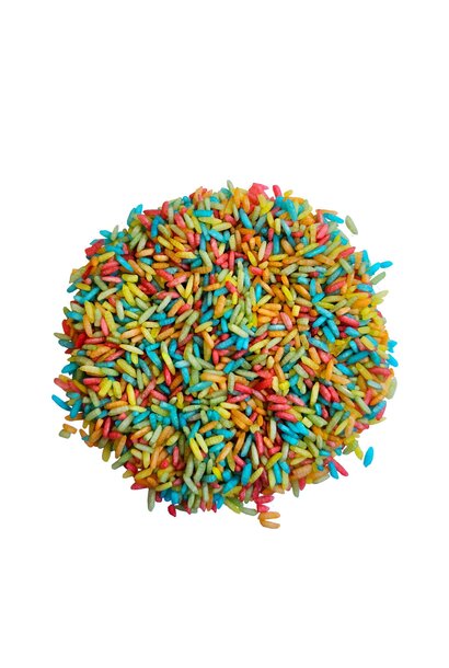speelrijst 750 gram -  regenboog mix